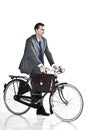 Businessman With Old-Fashioned Bicycle