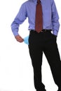 Businessman one empty pocket Royalty Free Stock Photo