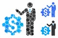 Businessman options Composition Icon of Circle Dots