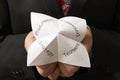 Businessman and origami