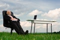 Businessman outdoors Royalty Free Stock Photo