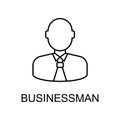 businessman outline icon. Element of finance icon for mobile concept and web apps. Thin line businessman outline icon can be used