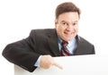 Businessman Over White Space Royalty Free Stock Photo