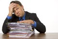 Businessman Overwhelmed By Paperwork Royalty Free Stock Photo