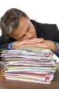 Businessman Overwhelmed By Paperwork Royalty Free Stock Photo