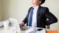 Businessman pain back, Office syndrome Royalty Free Stock Photo