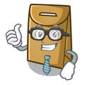 Businessman paper bag isolated with the character