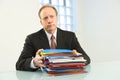 Businessman with paperwork Royalty Free Stock Photo