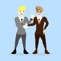 Businessman partner hands shake