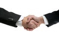 Businessman partners shaking hands with suit Royalty Free Stock Photo