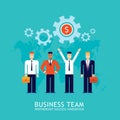 Businessman partnership Teamwork Collaboration Successful business team concept Flat design