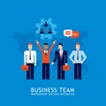 Businessman partnership Teamwork Collaboration Successful business team concept Flat design