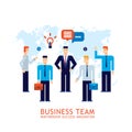 Businessman partnership Teamwork Collaboration Successful business team concept Flat design Royalty Free Stock Photo