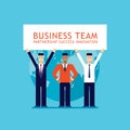 Businessman partnership Teamwork Collaboration Successful business team concept Flat design