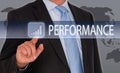 Businessman with Performance Touchscreen