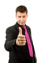 Businessman is pleased Royalty Free Stock Photo