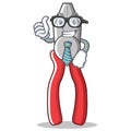 Businessman pliers character cartoon style