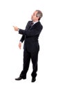 Businessman pointing