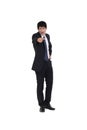 Businessman pointing his finger