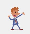 Businessman pointing something aggressively