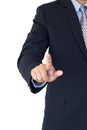 Businessman pointing to something Royalty Free Stock Photo