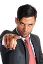 Businessman pointing towards camera Royalty Free Stock Photo