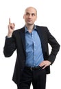 Businessman pointing up finger Royalty Free Stock Photo