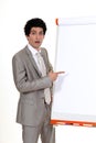 Businessman pointing Royalty Free Stock Photo