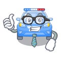 Businessman police car in the shape character