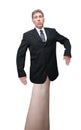 Businessman or Politican Hand Puppet Isolated