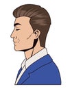 businessman popart profile