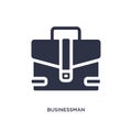 businessman portfolio icon on white background. Simple element illustration from tools concept