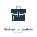 Businessman portfolio vector icon on white background. Flat vector businessman portfolio icon symbol sign from modern tools