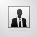 Businessman portrait silhouette, male icon avatar