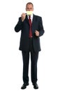 Businessman Post It mouth Royalty Free Stock Photo