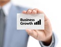 Businessman present graph with growth Royalty Free Stock Photo