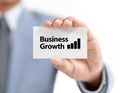 Businessman present graph with growth