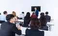 Businessman presentation in a conference meeting room and Audience of the lecturer.