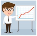 Businessman presentation Growth Chart board