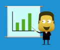 A businessman presented a graph going up Royalty Free Stock Photo