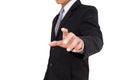 Businessman pressing screen