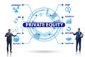 Businessman in private equity concept Royalty Free Stock Photo