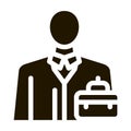 businessman profession icon Vector Glyph Illustration