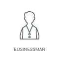 Businessman professional linear icon. Modern outline Businessman