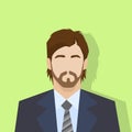 Businessman profile icon male portrait flat