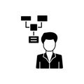 Businessman project icon. Simple business intention icons for ui and ux, website or mobile application