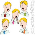 Businessman Public Speaker Microphone Set