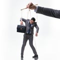 The businessman puppet isolated on white background Royalty Free Stock Photo