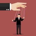 Businessman puppet on ropes Royalty Free Stock Photo