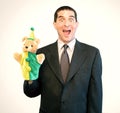 Businessman Puppet Surprise Royalty Free Stock Photo